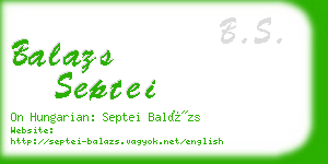 balazs septei business card